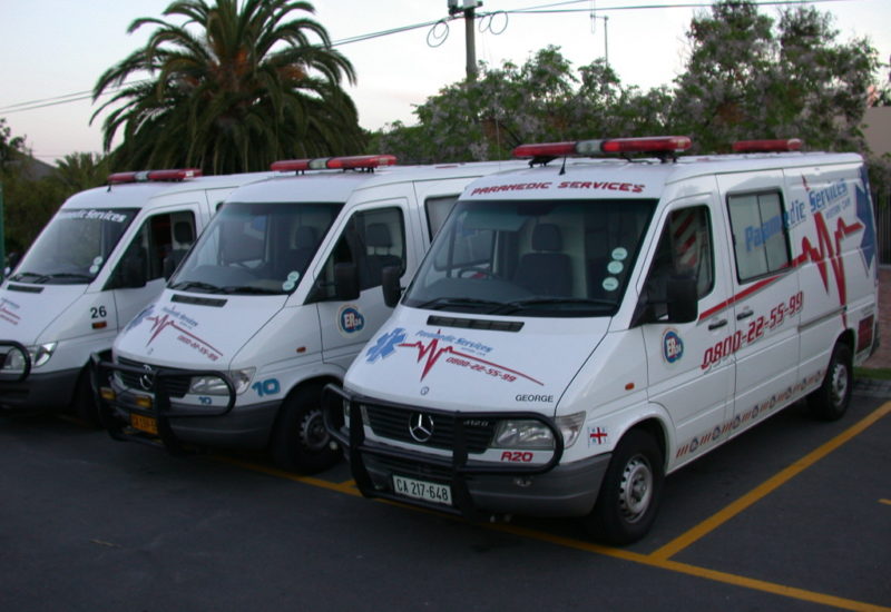 Wagenpark des privaten Ambulanz-Service